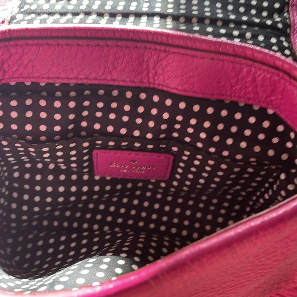 Kate Spade purse bag handbag Naomi Astor Court Red Plum pink gold vintage Y2K